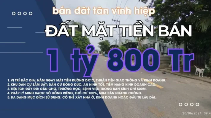 Đất Tân Vĩnh Hiệp Tân Uyên