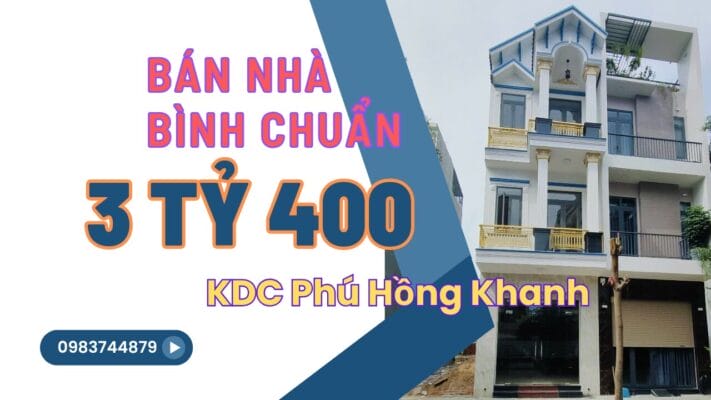 Bán nhà sổ hồng riêng khu dân cư Phú Hồng Khanh