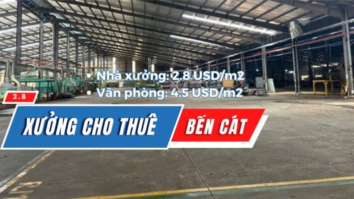 Xưởng Cho Thuê Bến Cát Bình Dương Diện Tích 18.000m2