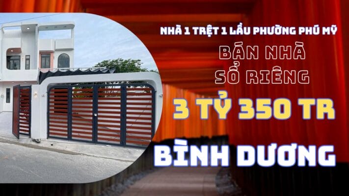 nhà 1 trệt 1 lầu phường phú mỹ mặt tiền