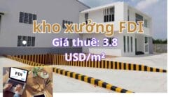 Cho thuê xưởng mới trong KCN Bình Dương giá rẻ