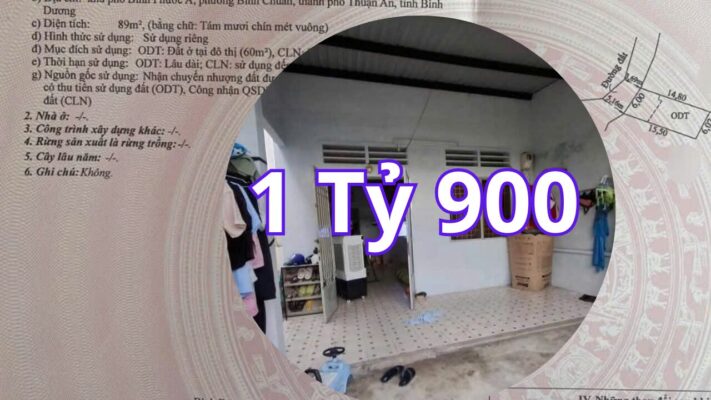 Bán Nhà Cấp 4 Gần Ngã Tư Bình Chuẩn Thuận An - Vị Trí Đẹp Giá Tốt