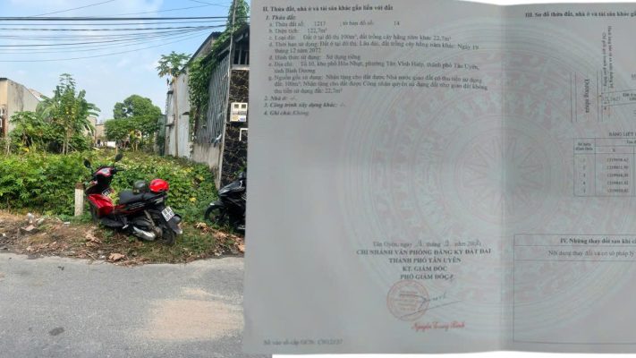 Bán Đất Tân Vĩnh Hiệp - Mặt Tiền DX06 Kinh Doanh Sầm Uất