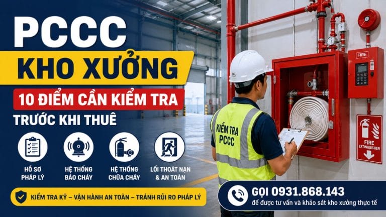 Kiểm tra PCCC kho xưởng trước khi ký hợp đồng thuê
